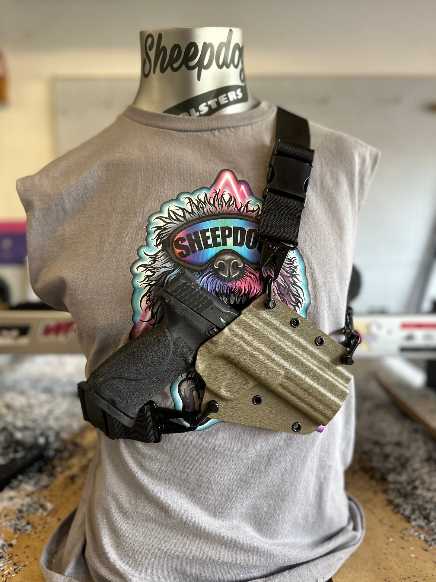 Chestrig Smith & Wesson M&P compact to full size